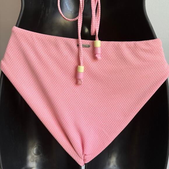 Maaji sz M Pink Reversible Bikini‎ Set High Waist Tie Back Swimwear - Picture 9 of 9